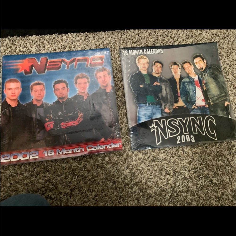 NSYNC 2002 and 2003 16-Month Calendars - Red and Black